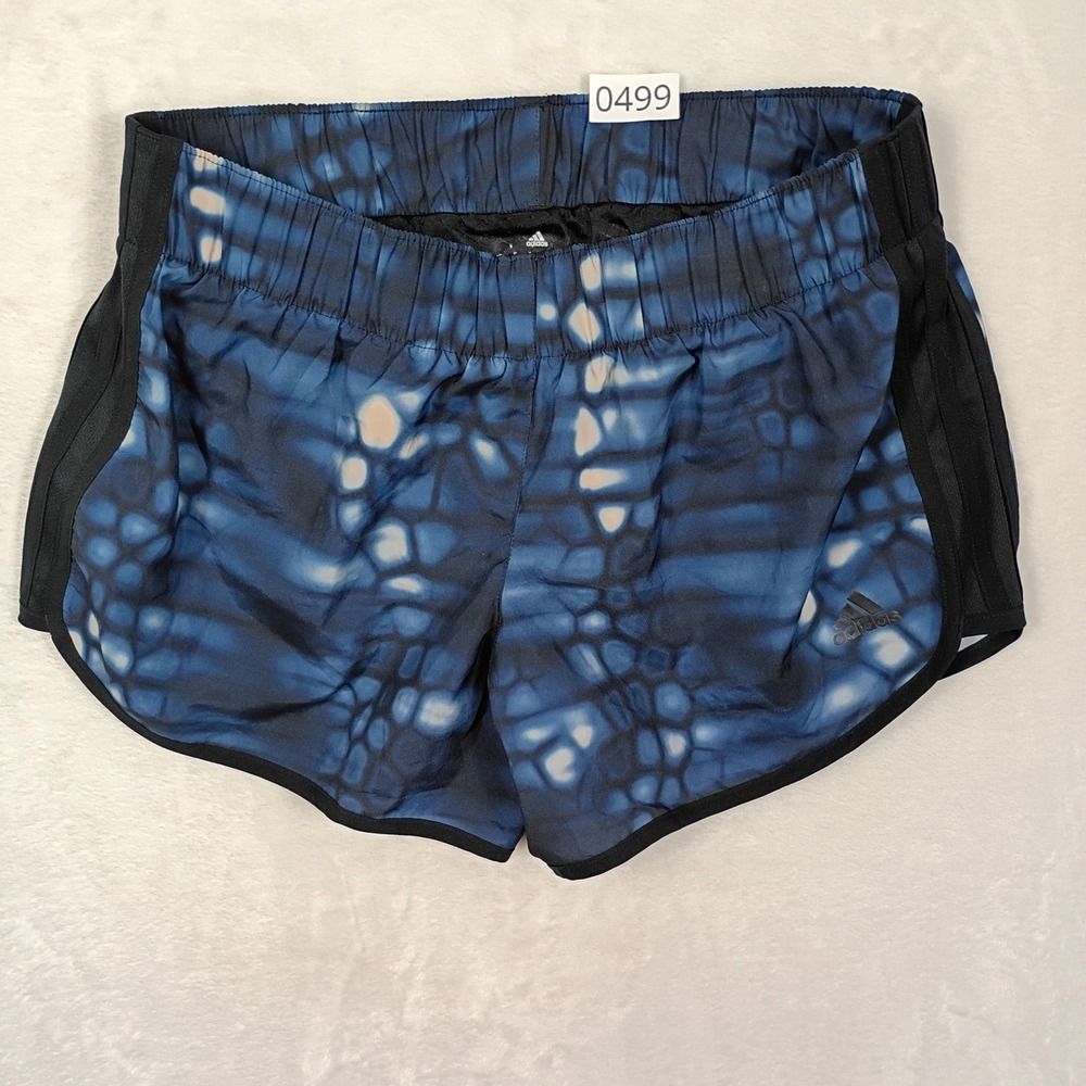 Adidas Running Shorts Womens Small Blue Tie Dye Athletic Gym‎ Gorpcore Summer